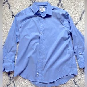 Jos. A Bank blue micro polka dot dress shirt